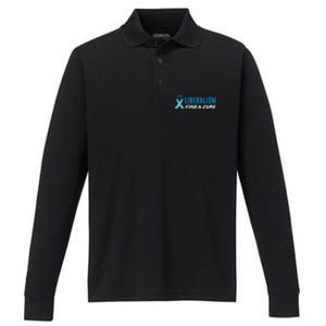 Liberalism Find a Cure Performance Long Sleeve Polo