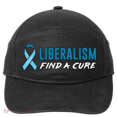 Liberalism Find a Cure 7-Panel Snapback Hat