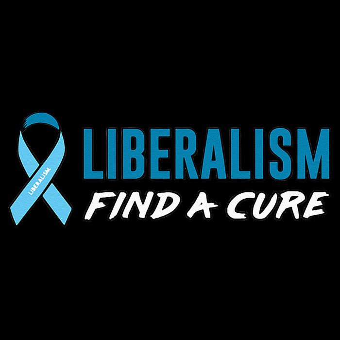 Liberalism Find a Cure Cropped Pullover Crew