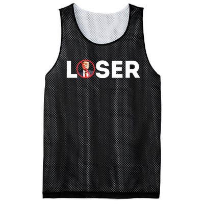 Loser Funny Anti Trump 2024 Loser Not Again Kamala Harris Mesh Reversible Basketball Jersey Tank