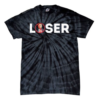 Loser Funny Anti Trump 2024 Loser Not Again Kamala Harris Tie-Dye T-Shirt