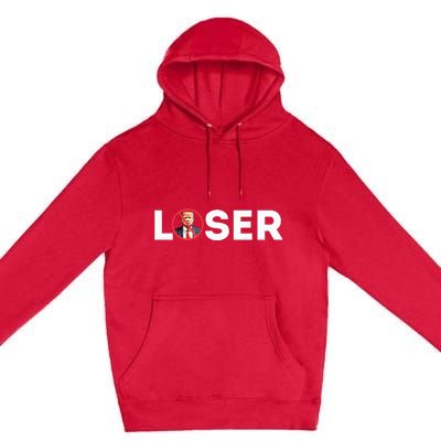 Loser Funny Anti Trump 2024 Loser Not Again Kamala Harris Premium Pullover Hoodie