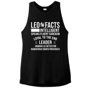 Leo Facts August Leo Zodiac Gift Ladies PosiCharge Tri-Blend Wicking Tank