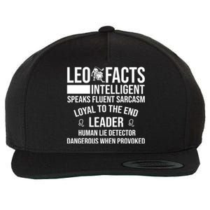 Leo Facts August Leo Zodiac Gift Wool Snapback Cap