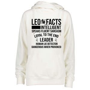 Leo Facts August Leo Zodiac Gift Womens Funnel Neck Pullover Hood