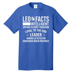 Leo Facts August Leo Zodiac Gift Tall T-Shirt