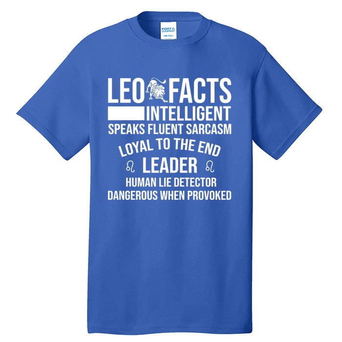 Leo Facts August Leo Zodiac Gift Tall T-Shirt