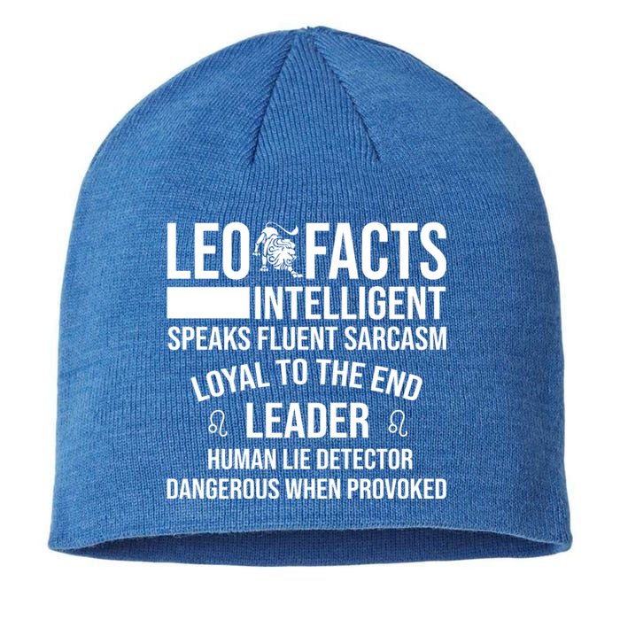 Leo Facts August Leo Zodiac Gift Sustainable Beanie