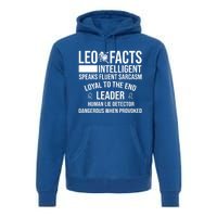 Leo Facts August Leo Zodiac Gift Premium Hoodie