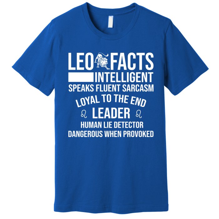 Leo Facts August Leo Zodiac Gift Premium T-Shirt