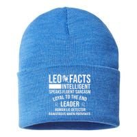 Leo Facts August Leo Zodiac Gift Sustainable Knit Beanie