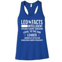 Leo Facts August Leo Zodiac Gift Women's Racerback Tank