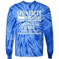 Leo Facts August Leo Zodiac Gift Tie-Dye Long Sleeve Shirt