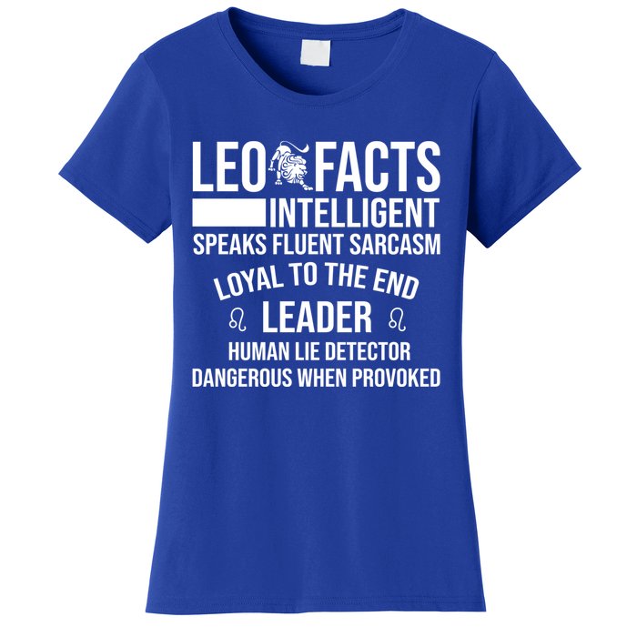 Leo Facts August Leo Zodiac Gift Women's T-Shirt