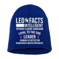 Leo Facts August Leo Zodiac Gift Short Acrylic Beanie