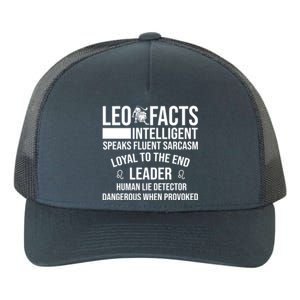 Leo Facts August Leo Zodiac Gift Yupoong Adult 5-Panel Trucker Hat