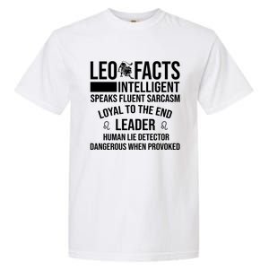 Leo Facts August Leo Zodiac Gift Garment-Dyed Heavyweight T-Shirt