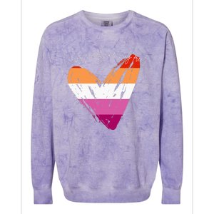 Loving Fiercely And Living Freely Colorblast Crewneck Sweatshirt