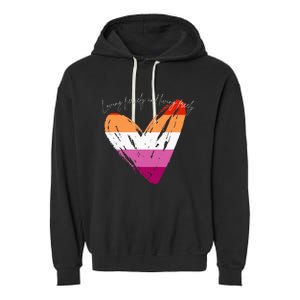 Loving Fiercely And Living Freely Garment-Dyed Fleece Hoodie