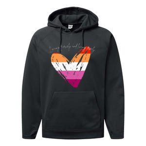 Loving Fiercely And Living Freely Performance Fleece Hoodie