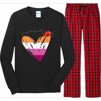 Loving Fiercely And Living Freely Long Sleeve Pajama Set