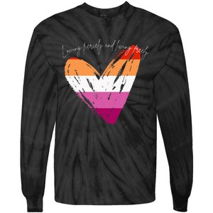 Loving Fiercely And Living Freely Tie-Dye Long Sleeve Shirt