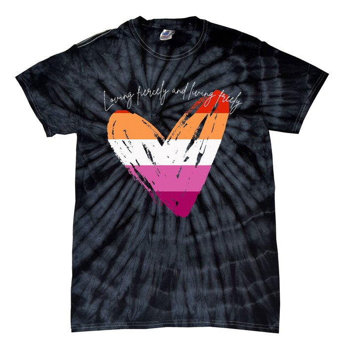 Loving Fiercely And Living Freely Tie-Dye T-Shirt