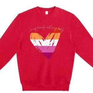 Loving Fiercely And Living Freely Premium Crewneck Sweatshirt