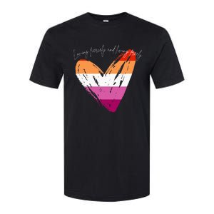 Loving Fiercely And Living Freely Softstyle CVC T-Shirt