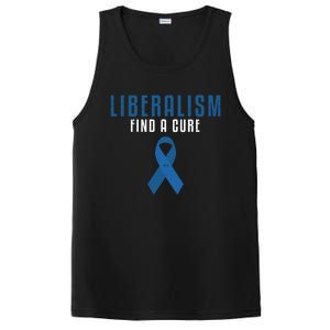 Liberalism Find A Cure Funny Conservative Political Election Meaningful Gift PosiCharge Competitor Tank