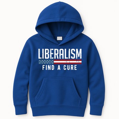Liberalism Find A Cure Anti Liberal Gift Gift Kids Hoodie