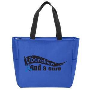 Liberalism Find A Cure Divine Progressive Gift Cute Gift Zip Tote Bag