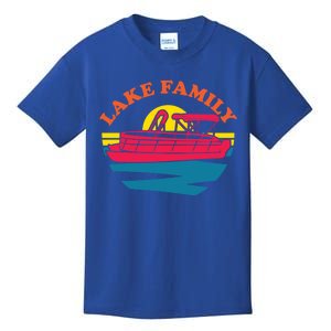 Lake Family Boating Weekend Summer Pontoon Boat Dad Mom Gift Kids T-Shirt