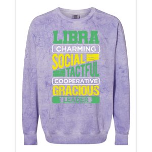 Libra Facts Birthday Gift Astrology Horoscope Zodiac Libra Gift Colorblast Crewneck Sweatshirt