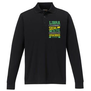 Libra Facts Birthday Gift Astrology Horoscope Zodiac Libra Gift Performance Long Sleeve Polo