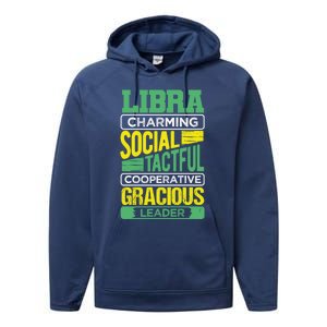 Libra Facts Birthday Gift Astrology Horoscope Zodiac Libra Gift Performance Fleece Hoodie