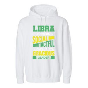 Libra Facts Birthday Gift Astrology Horoscope Zodiac Libra Gift Garment-Dyed Fleece Hoodie