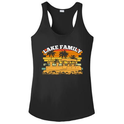 Lake Family Boating Weekend Summer Pontoon Boat Dad Mom Great Gift Ladies PosiCharge Competitor Racerback Tank