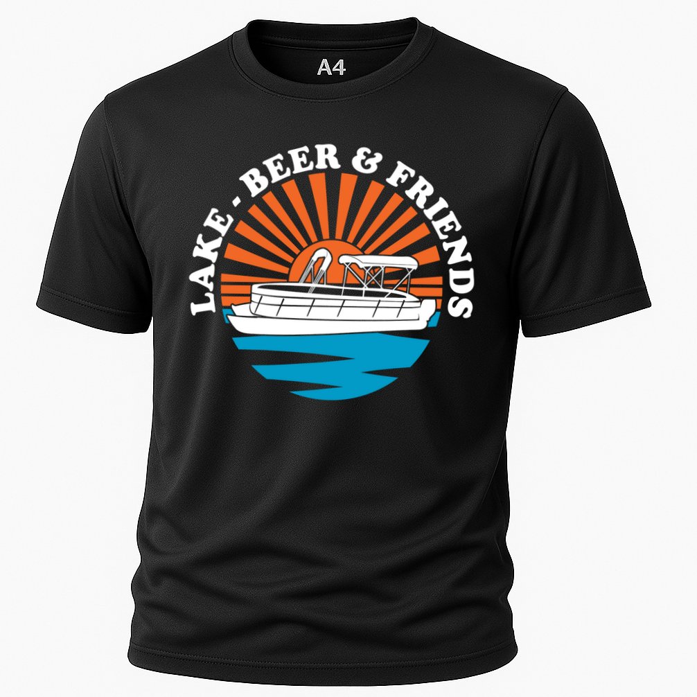 Lake Friends Boating Ing Summer Pontoon Boat Dad Mom Gift Performance Shirt