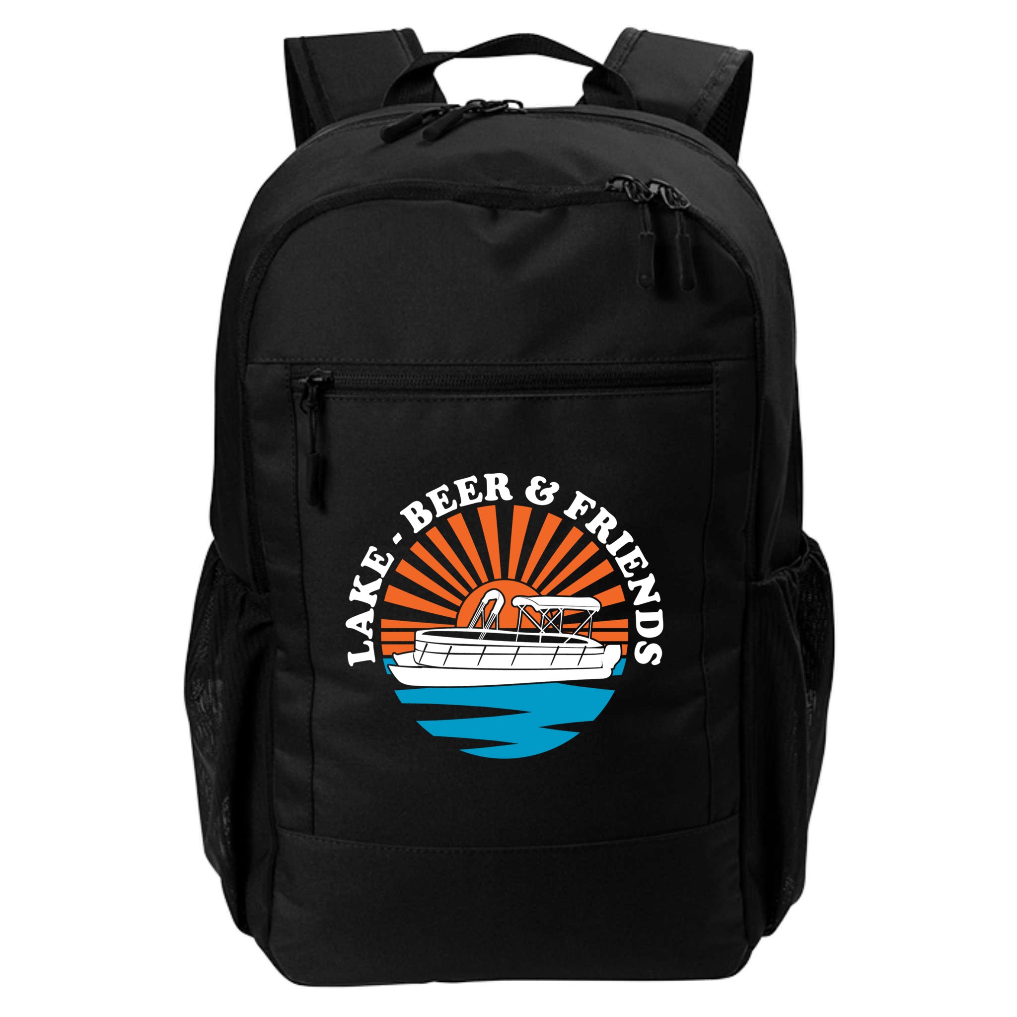 Lake Friends Boating Ing Summer Pontoon Boat Dad Mom Gift Backpack