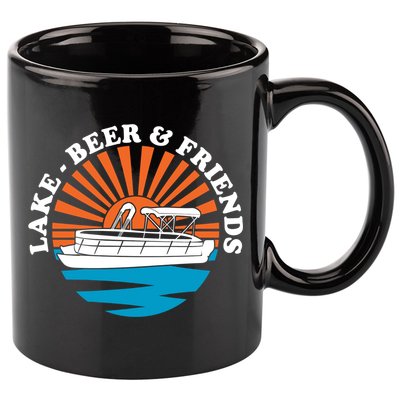Lake Friends Boating Ing Summer Pontoon Boat Dad Mom Gift 11oz C Handle Ceramic Mug
