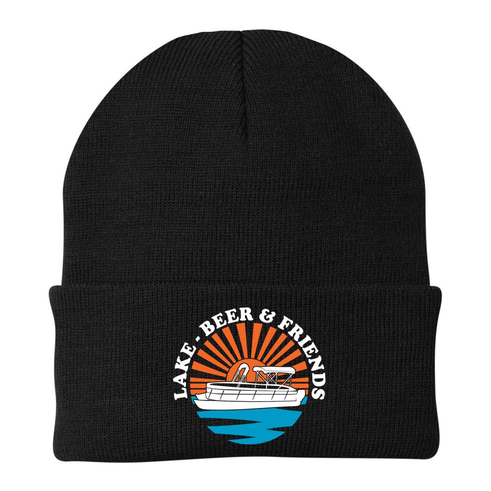 Lake Friends Boating Ing Summer Pontoon Boat Dad Mom Gift Beanie