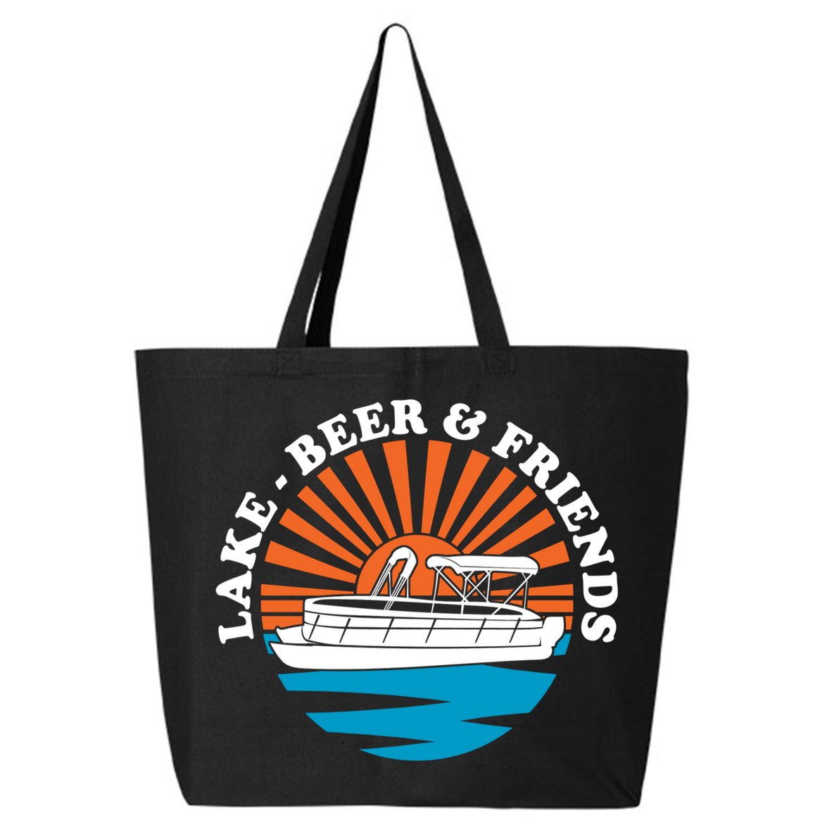 Lake Friends Boating Ing Summer Pontoon Boat Dad Mom Gift 25L Jumbo Tote