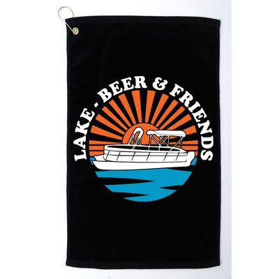 Lake Friends Boating Ing Summer Pontoon Boat Dad Mom Gift Golf Towel
