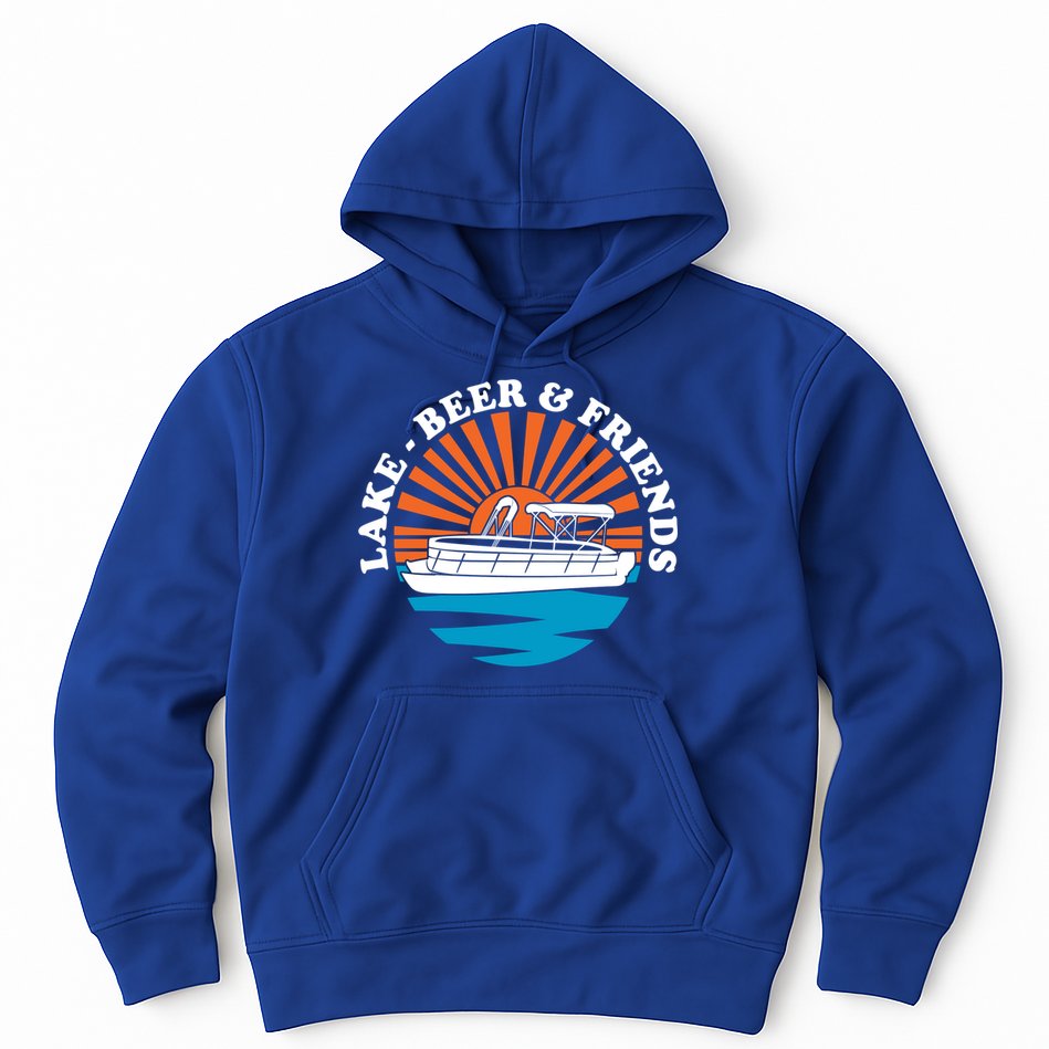 Lake Friends Boating Ing Summer Pontoon Boat Dad Mom Gift Hoodie