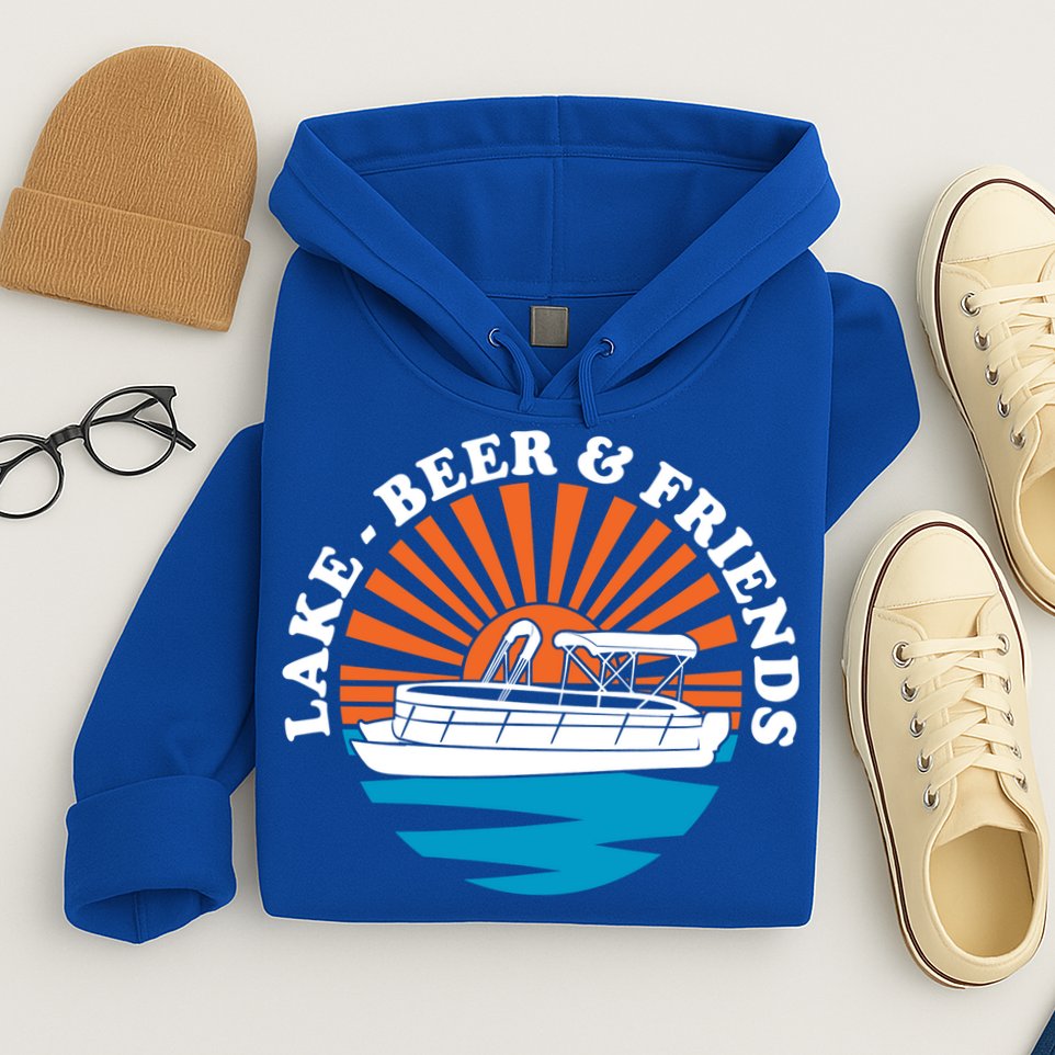 Lake Friends Boating Ing Summer Pontoon Boat Dad Mom Gift Hoodie