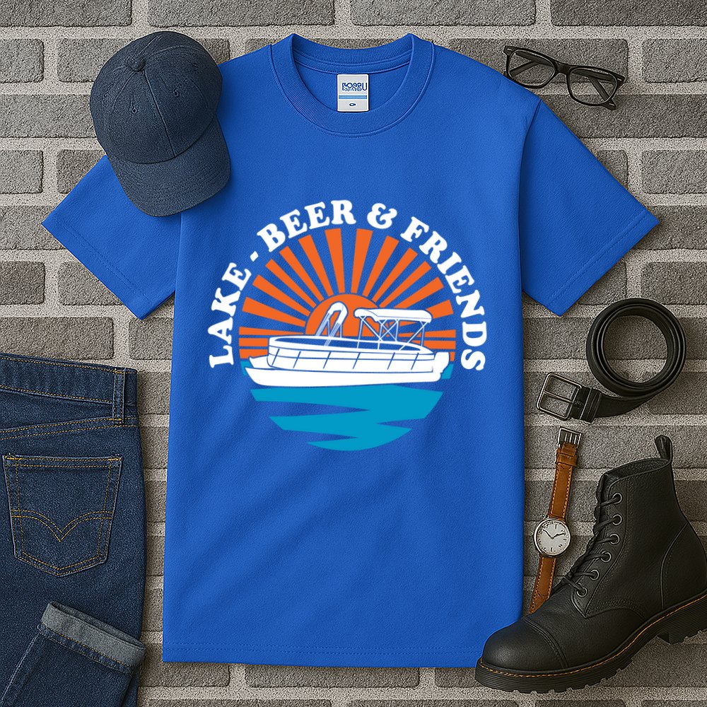 Lake Friends Boating Ing Summer Pontoon Boat Dad Mom Gift Tall T-Shirt