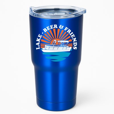 Lake Friends Boating Ing Summer Pontoon Boat Dad Mom Gift Tumbler