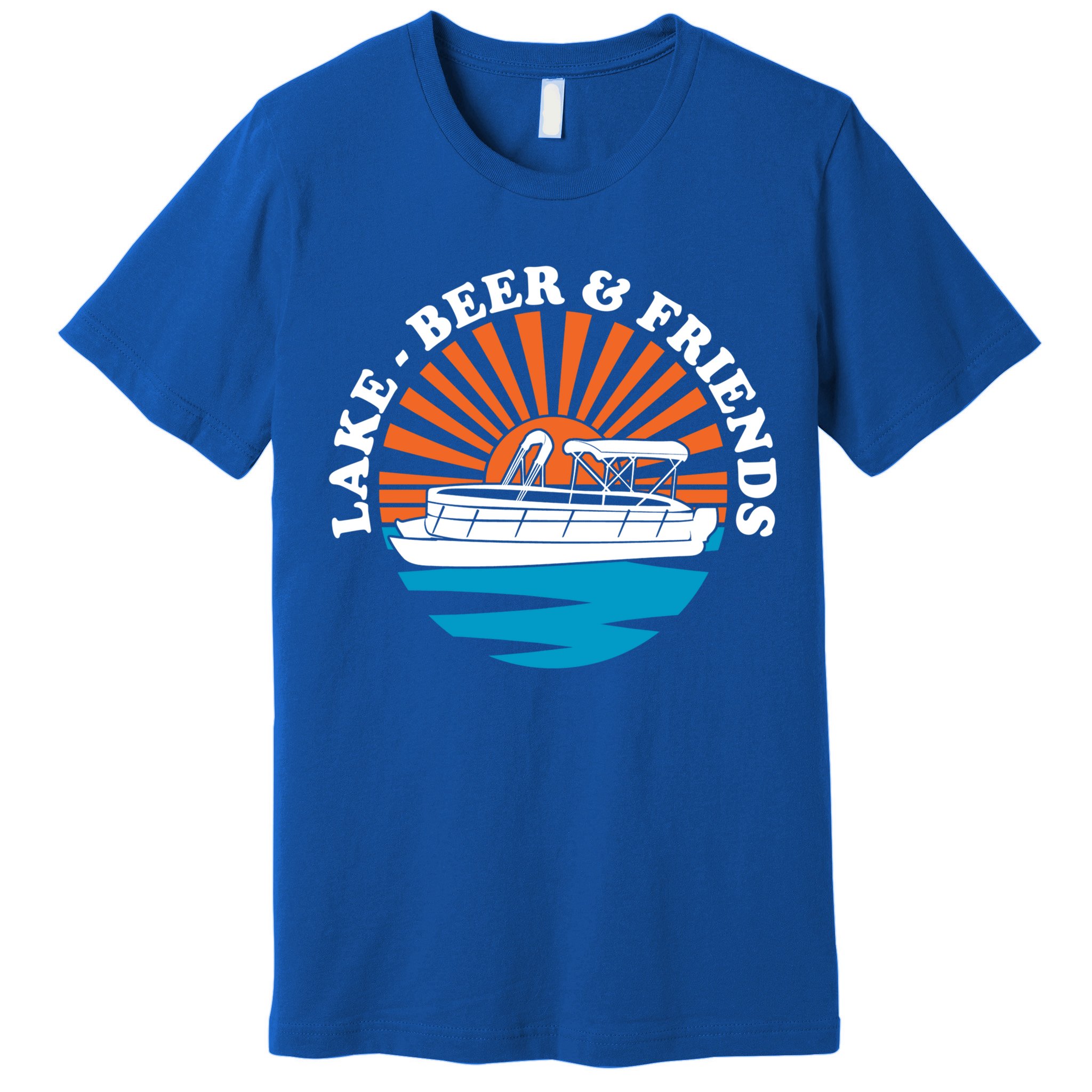 Lake Friends Boating Ing Summer Pontoon Boat Dad Mom Gift Premium T-Shirt