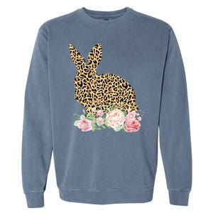 Leopard Floral Bunny Garment-Dyed Sweatshirt